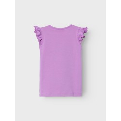 NAME IT Mini Janaja Kortærmet Top - Violet Tulle