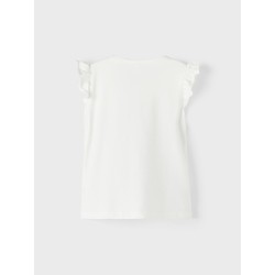 NAME IT Mini Janaja Kortærmet Top  - White Alyssum