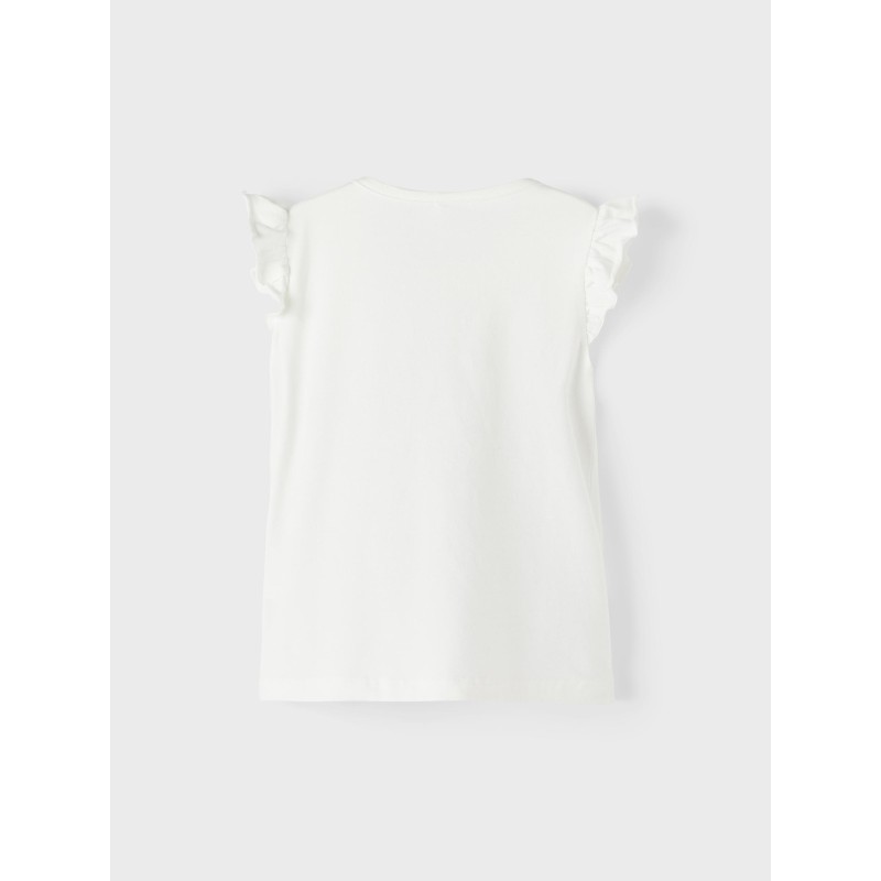 NAME IT Mini Janaja Kortærmet Top  - White Alyssum