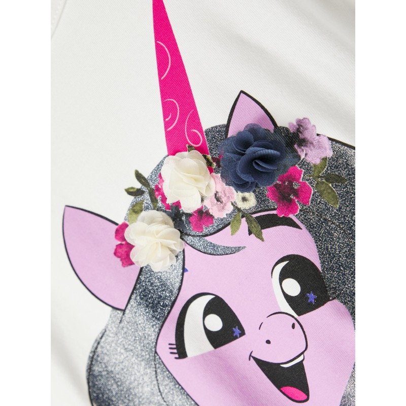 NAME IT Mini Janaja Kortærmet Top  - White Alyssum