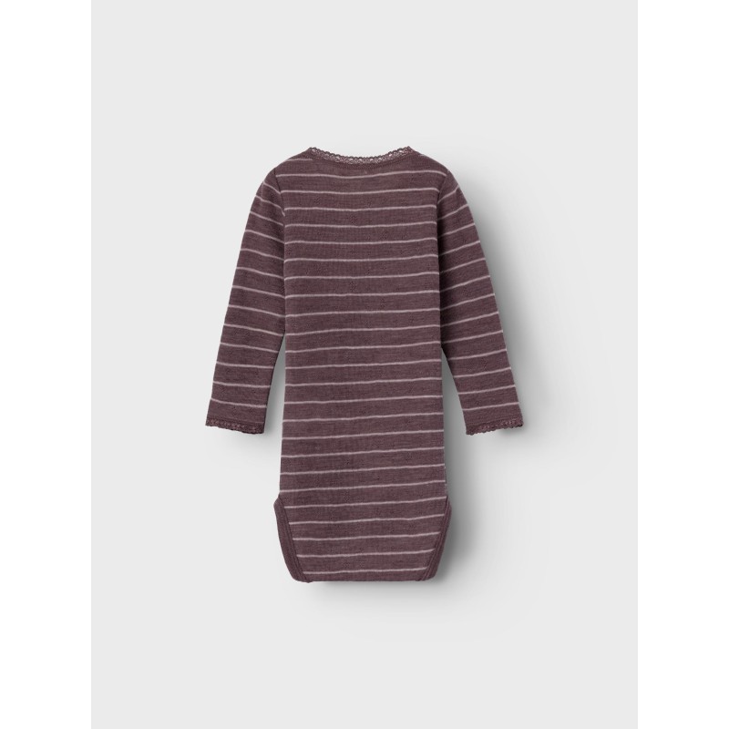 NAME IT Baby Wang Uld Bodystocking - Peppercorn