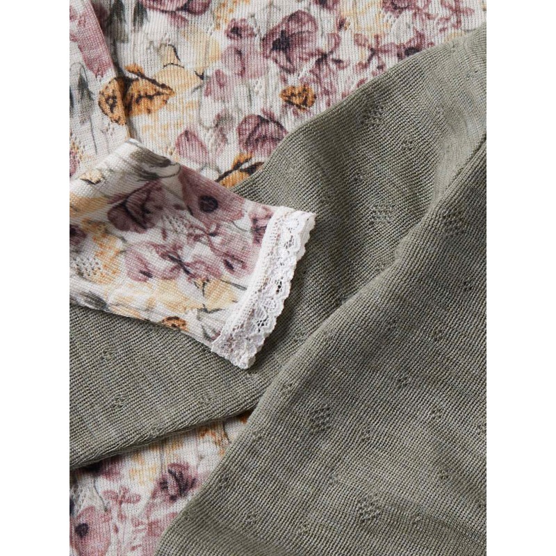 NAME IT Baby Wang Uld Bodystocking - Moonbeam