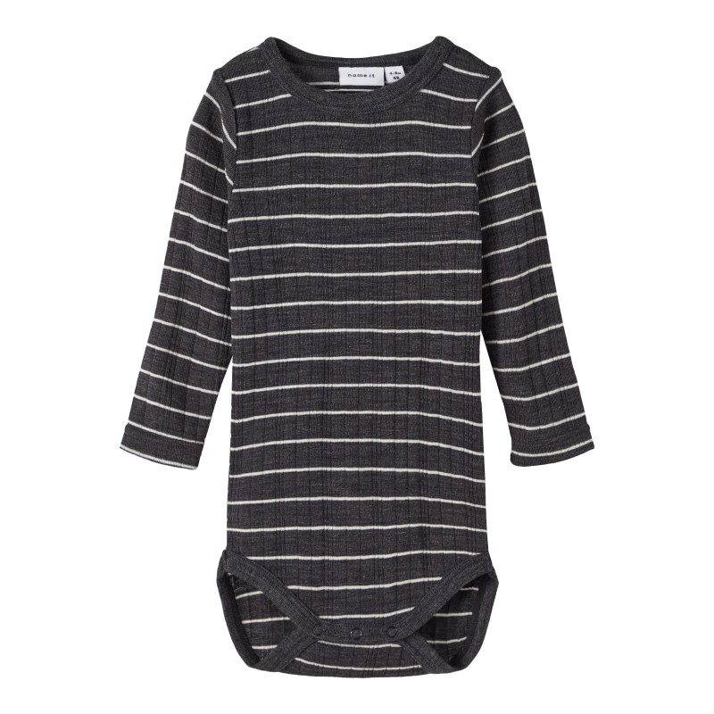 NAME IT Baby Wang Uld Bodystocking - Blue Graphite