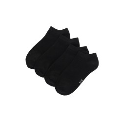 Bambus Børn Footies Strømper 4-Pak - Sort