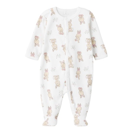 NAME IT Baby/Mini Kanin Natdragt - Bright White