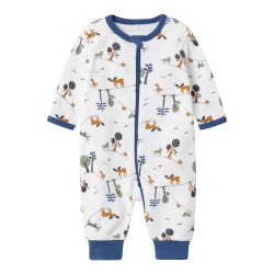 NAME IT Baby/Mini Skov Natdragt Med Lynlås - Bright White
