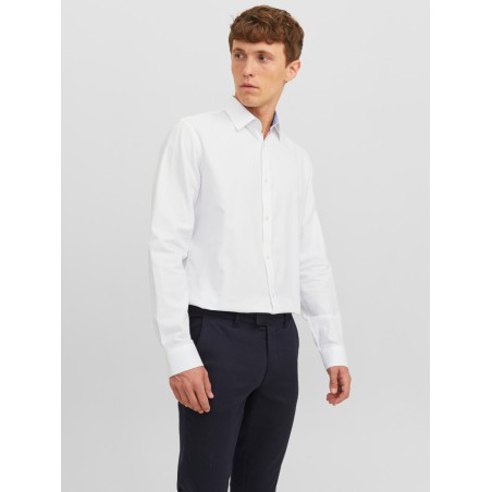 JACK & JONES Jprblabelfast Shirt Langærmet Sn - Hvid