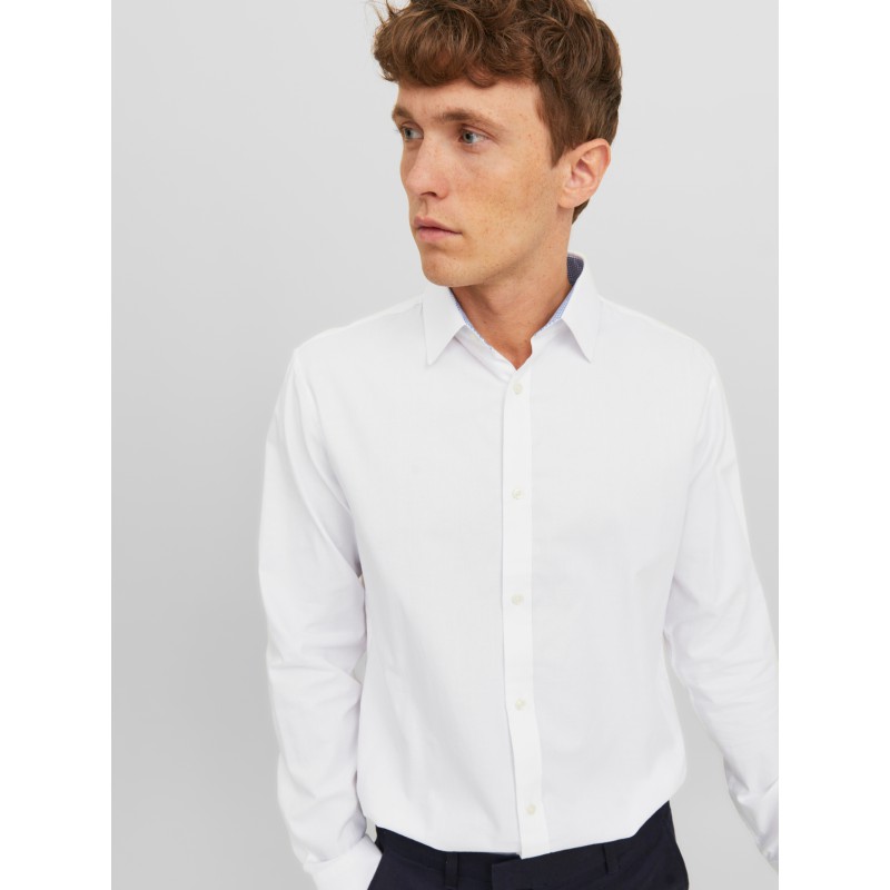 JACK & JONES Jprblabelfast Shirt Langærmet Sn - Hvid