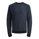 JACK & JONES Jorrib Knit Crew Neck - Total Eclipse