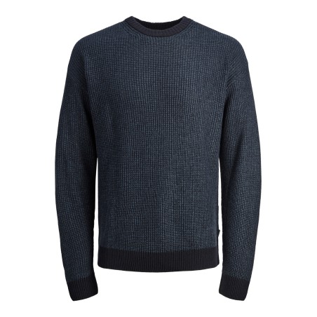 JACK & JONES Jorrib Knit Crew Neck - Total Eclipse
