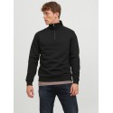 JACK & JONES Ebradley Sweat Half Zip - Sort