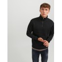 JACK & JONES Ebradley Sweat Half Zip - Sort