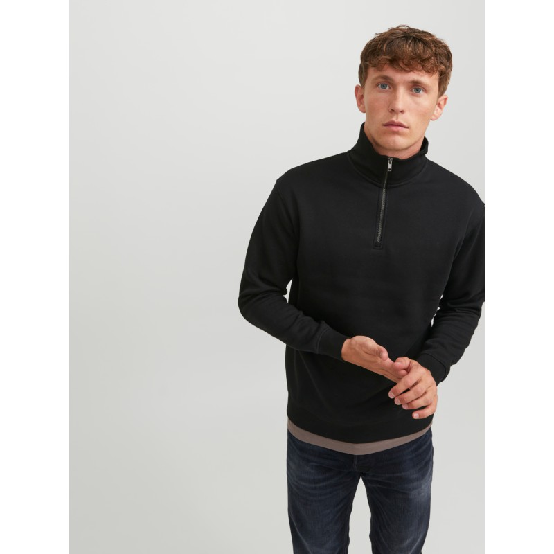 JACK & JONES Ebradley Sweat Half Zip - Sort