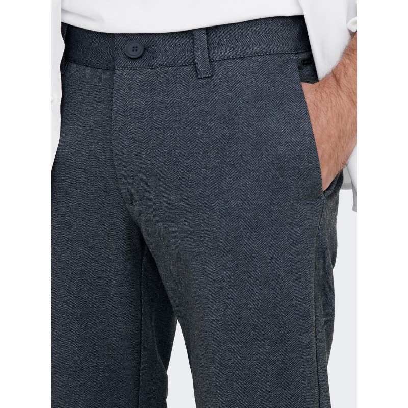 ONLY & SONS Mark Herringbone Performance Bukser - Dress Blues