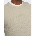 ONLY & SONS Kalle Struktur Strik Pullover - Silver Lining