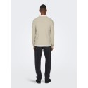 ONLY & SONS Kalle Struktur Strik Pullover - Silver Lining