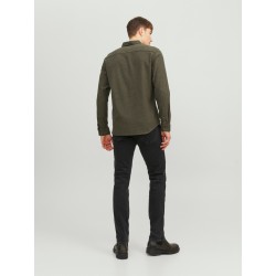 JACK & JONES Eclakortærmetic Melange Shirt Langærmet Sn - Rosin