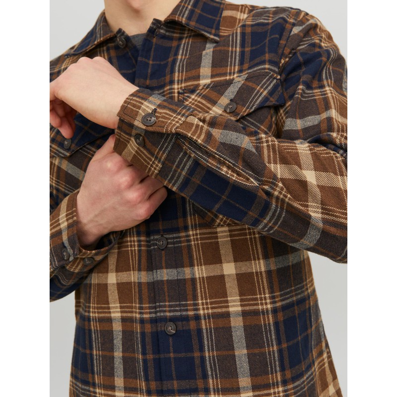 JACK & JONES Eddie Ternet Overskjorte - Otter