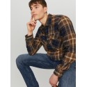 JACK & JONES Eddie Ternet Overskjorte - Otter