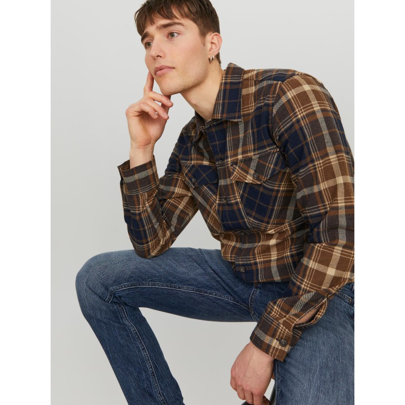JACK & JONES Eddie Ternet Overskjorte - Otter