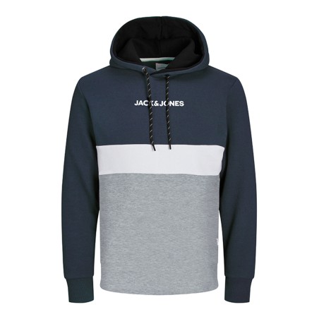 JACK & JONES Ereid Blocking Sweat Hood  Pls - Navy Blazer