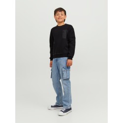 JACK & JONES Junior Lift Off Lomme Sweatshirt - Sort