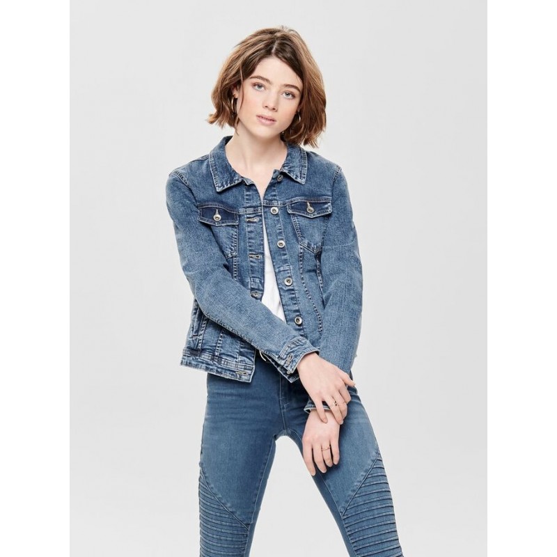 ONLY Tia Denim Jakke - Medium Blue Denim
