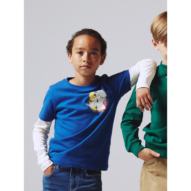 NAME IT Kids Adan Pokemon T-shirt - True Blue