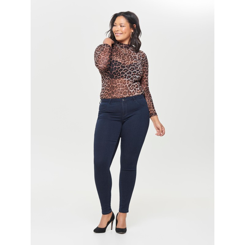 ONLY CARAMAKOMA Thunder Skinny Jeans - Dark Blue Denim