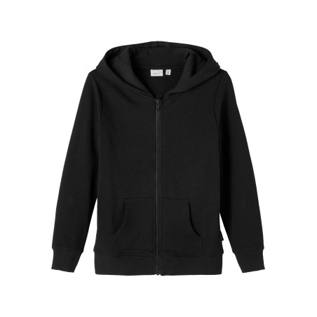NAME IT Kids New Hoodie Sweat Cardigan - Sort