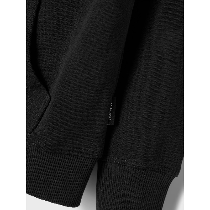 NAME IT Kids New Hoodie Sweat Cardigan - Sort