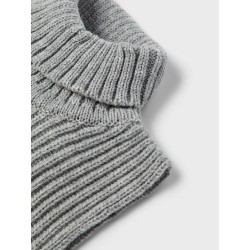 NAME IT Kids Mecca Strikket Nakkevarmer - Grey Melange