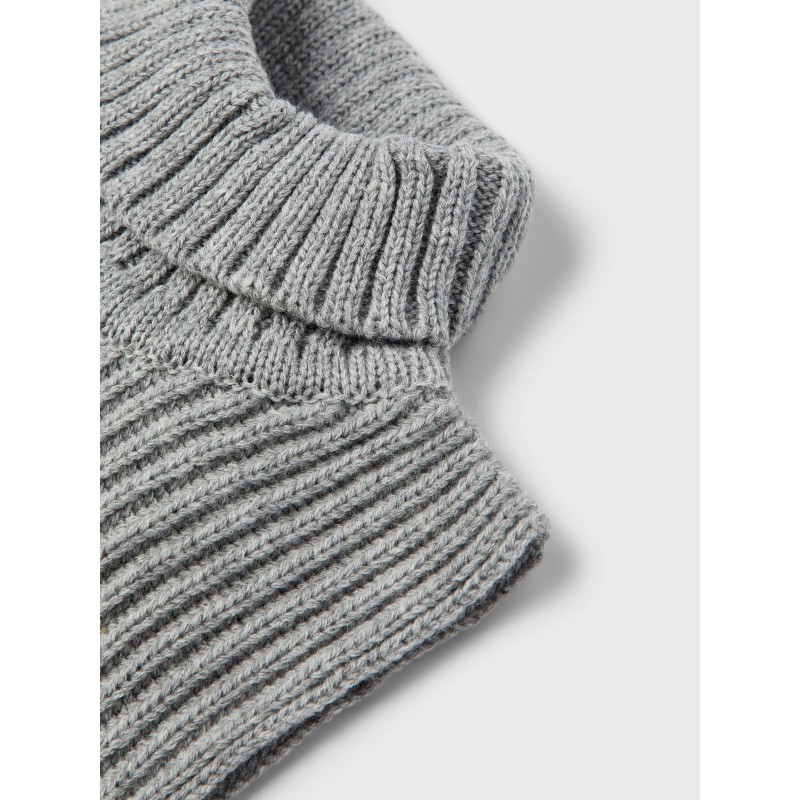 NAME IT Kids Mecca Strikket Nakkevarmer - Grey Melange