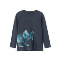 NAME IT Mini Nula L/S Dino Bluse - India Ink