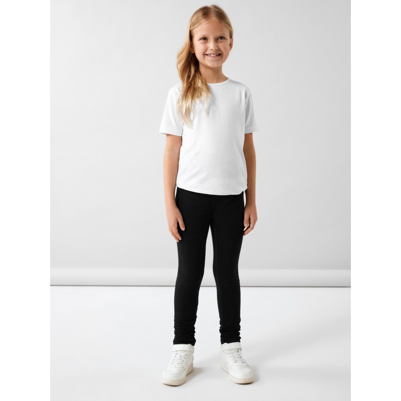 NAME IT Kids Davina Solid Leggings - Sort