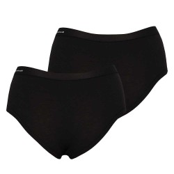 BAMBOO Dame Basic Hipster 2-pak - Sort