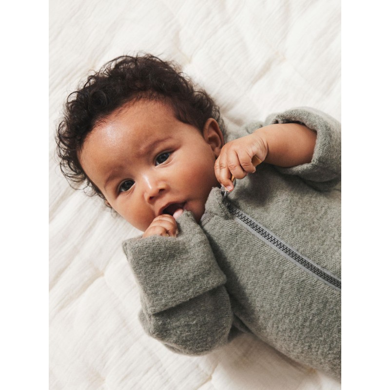 NAME IT Baby Mino Uld L/S Heldragt - Vetiver