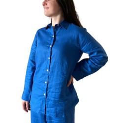 2BLIND2C Clara Hør Skjorte - Cobolt