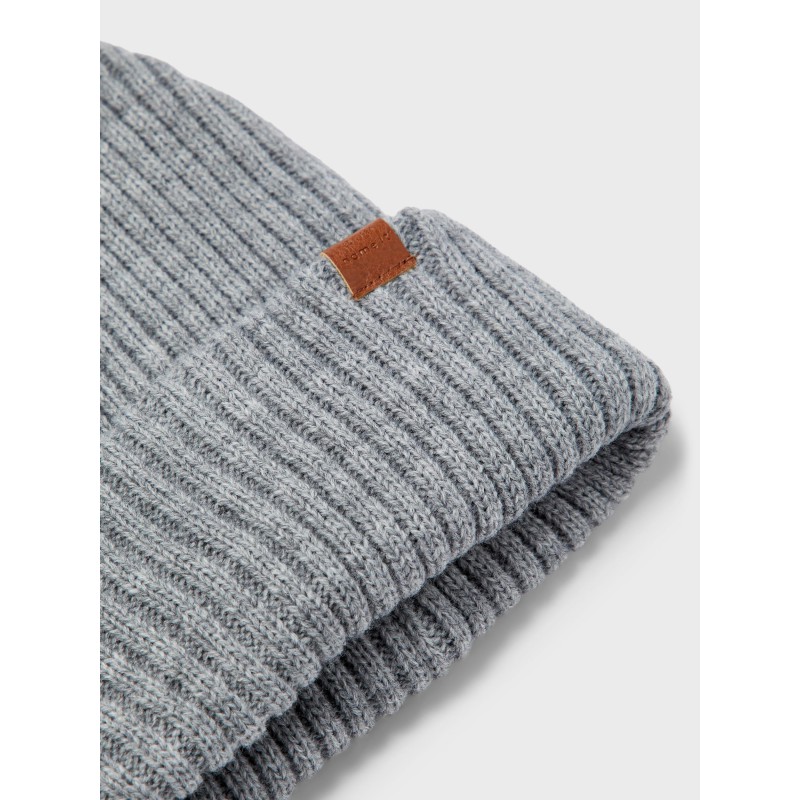 NAME IT Kids Milan Strik Hat - Grey Melange