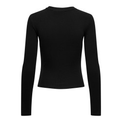 ONLY Nukortærmeta Langærmet Top Jrs - Sort