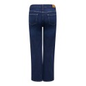 ONLY CARMAKOMA Willy Højtaljede Brede Jeans Cro - Dark Blue Denim