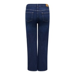 ONLY CARMAKOMA Willy Højtaljede Brede Jeans Cro - Dark Blue Denim