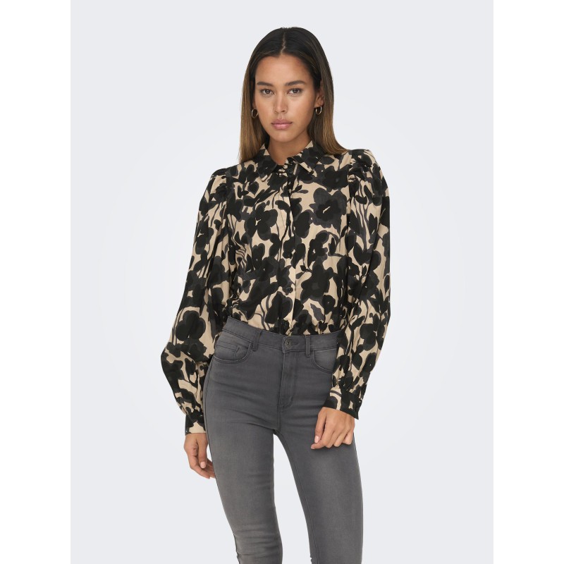 ONLY Jada L/S Volume Skjorte - Irish Cream