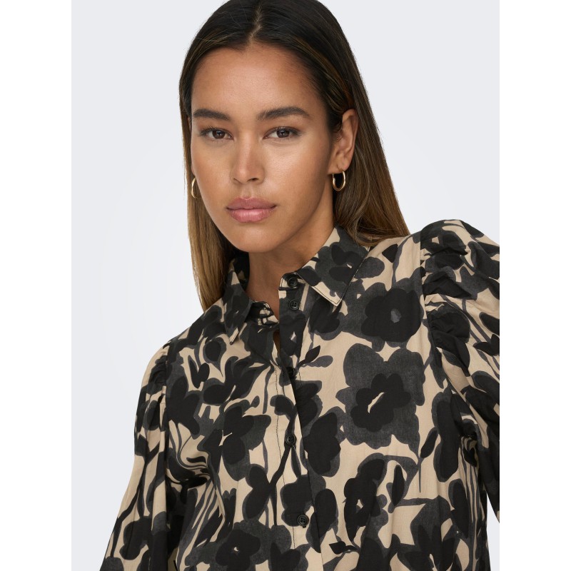 ONLY Jada L/S Volume Skjorte - Irish Cream