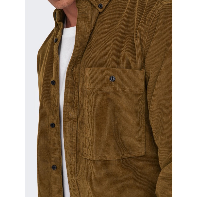 ONLY & SONS New Terry Skjorte - Monks Robe