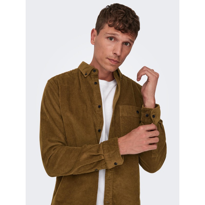 ONLY & SONS New Terry Skjorte - Monks Robe