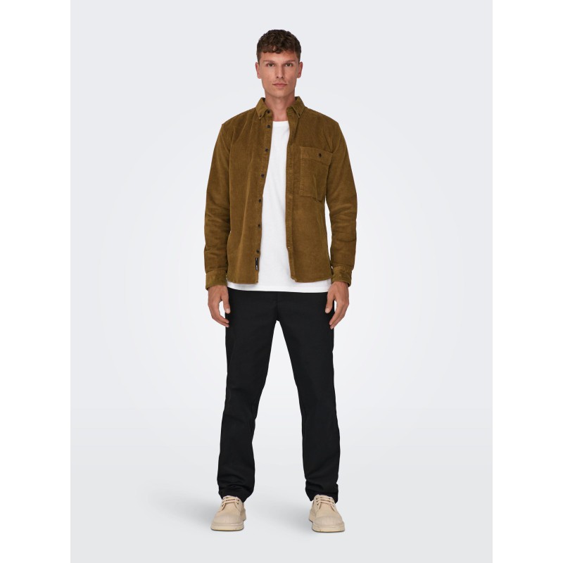 ONLY & SONS New Terry Skjorte - Monks Robe