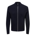ONLY & SONS Phil Struktur Strik Cardigan - Dark Navy