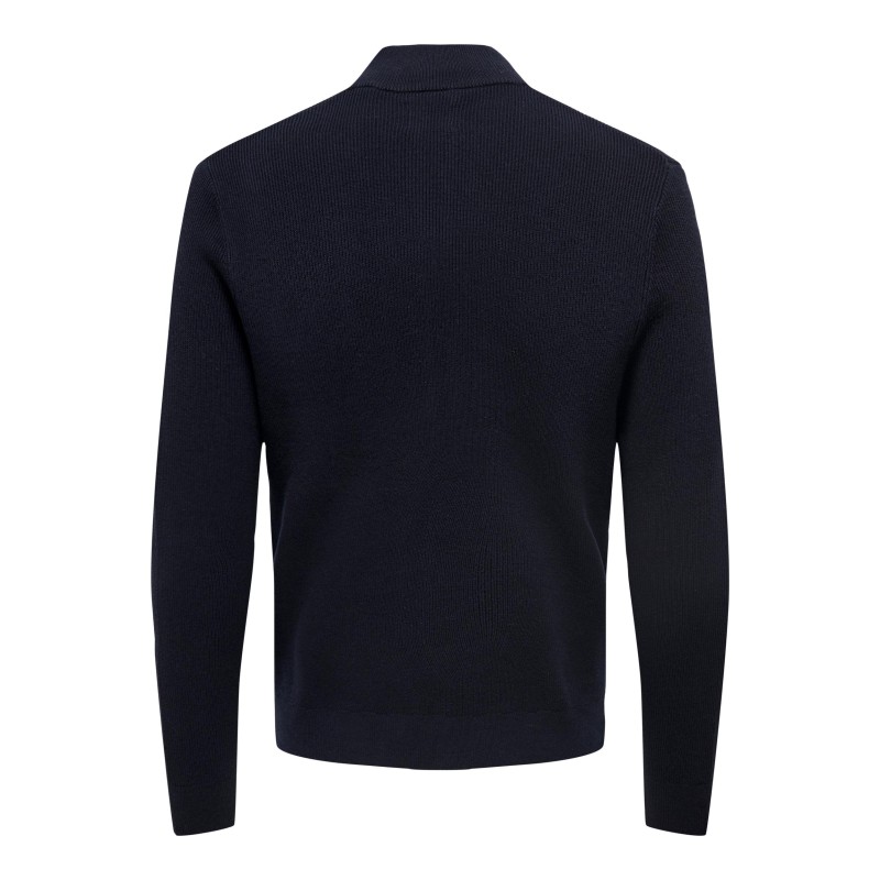 ONLY & SONS Phil Struktur Strik Cardigan - Dark Navy