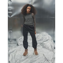 LMTD Nistop twill parachute bukser - Sort